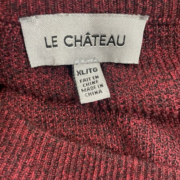 La Chateau Red Squared Cozy Casual Sweater Size XL - Picture 5 of 7